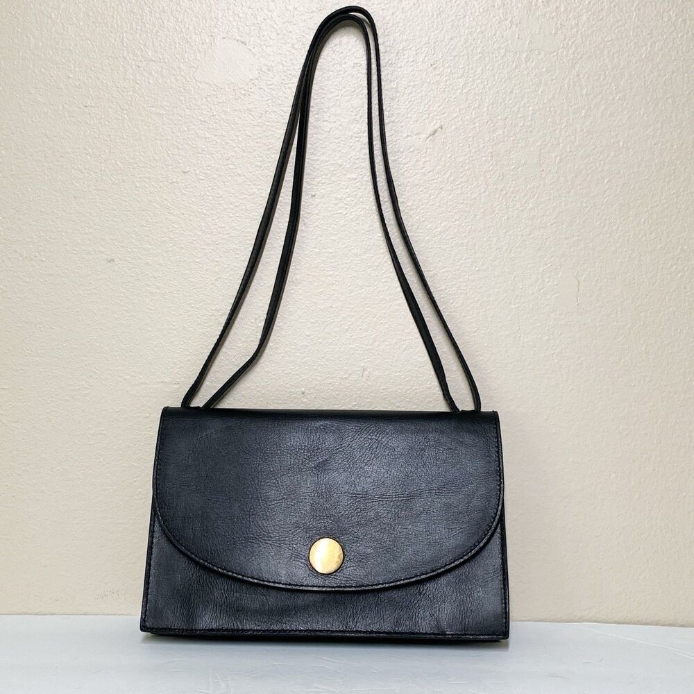 Madewell Slim Convertible Bag Black Leather Crossbody Shoulder Purse NEW NWT